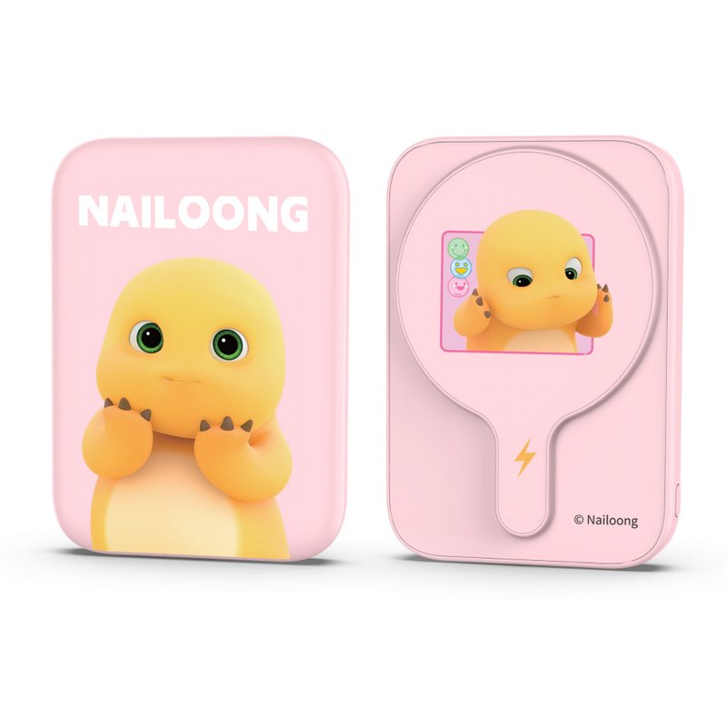 Cattale x Coolean-Nailoong奶龙2合1磁吸+PD3.0 5000mAh行动电源 - 手机充电及周边 - 其他材质 粉红色