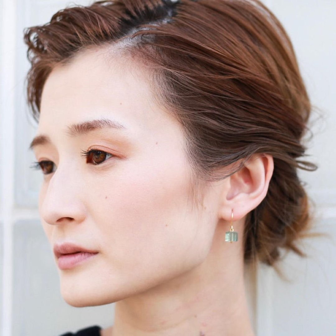 LEAD PIKO PIERCE - 耳环/耳夹 - 石头 绿色