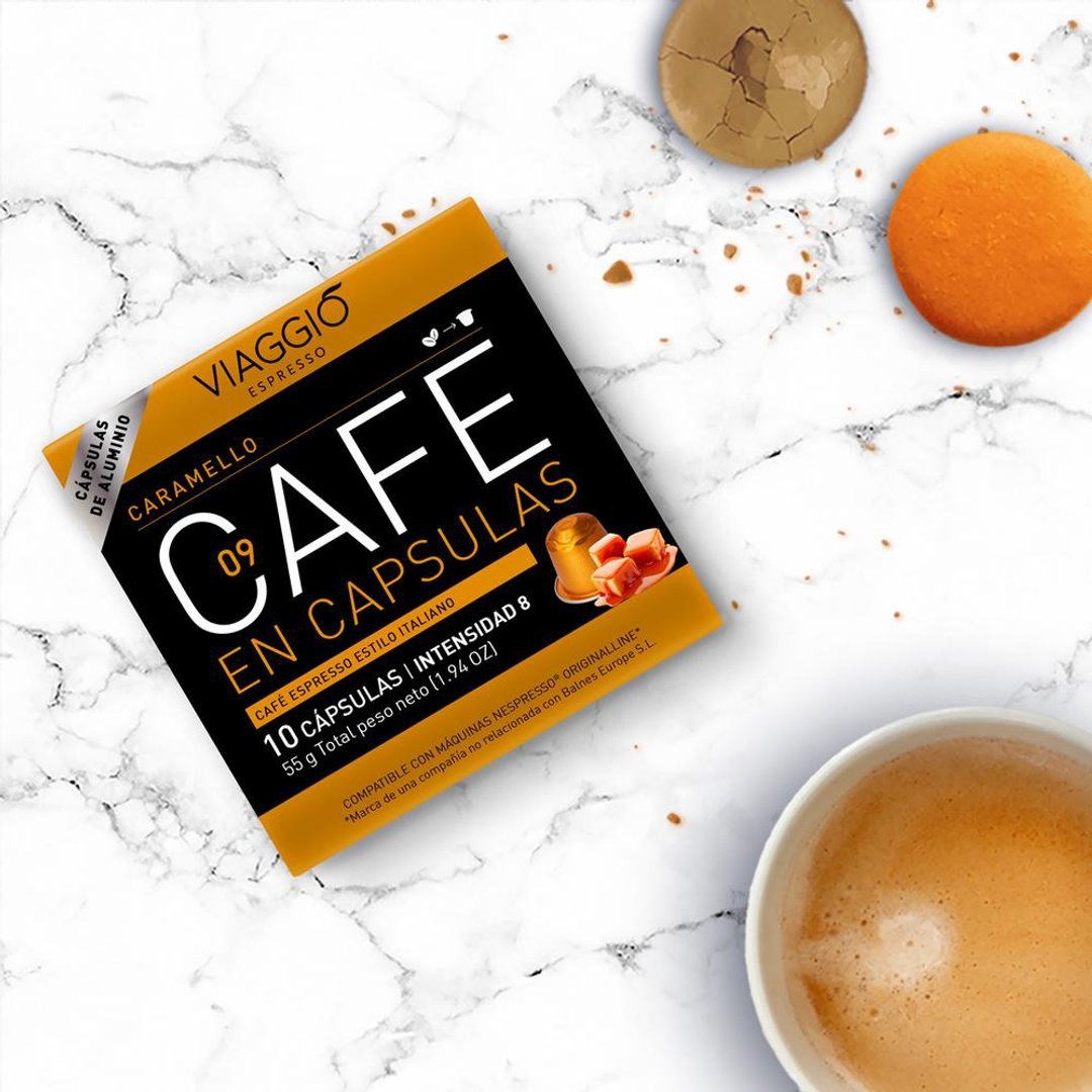 【Nespresso机适用】Viaggio Espresso NE09 焦糖口味胶囊咖啡 - 咖啡 - 浓缩/萃取物 金色