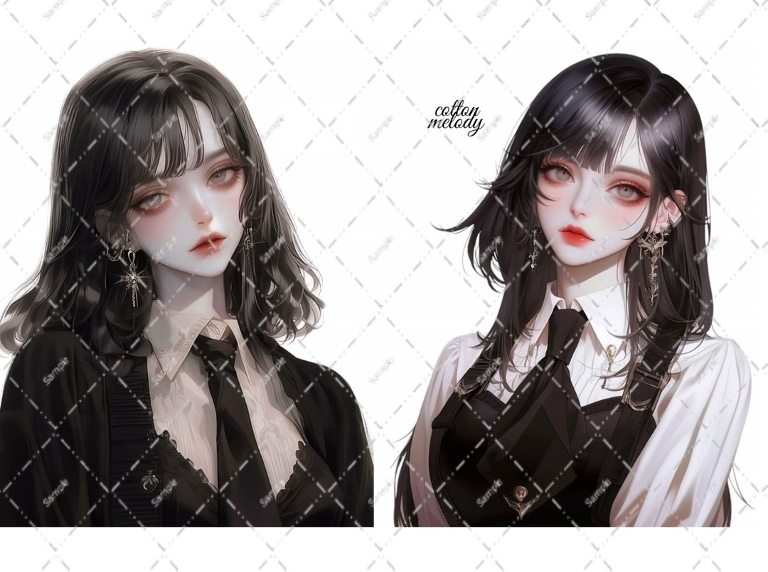 original sticker no.2448 人物贴纸 原创贴纸 原创人物贴纸 装饰贴纸 cotton melody - 贴纸 - 纸 