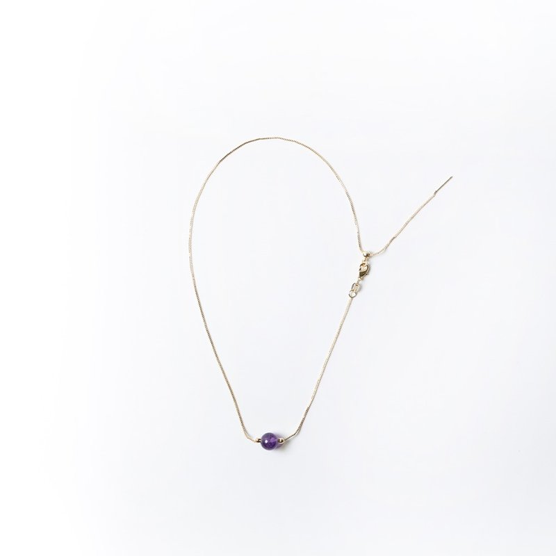 【Montagne】基本款 | 紫水晶项链 | 权力。守护 水晶 招财 水晶 - 颈链 - 水晶 紫色