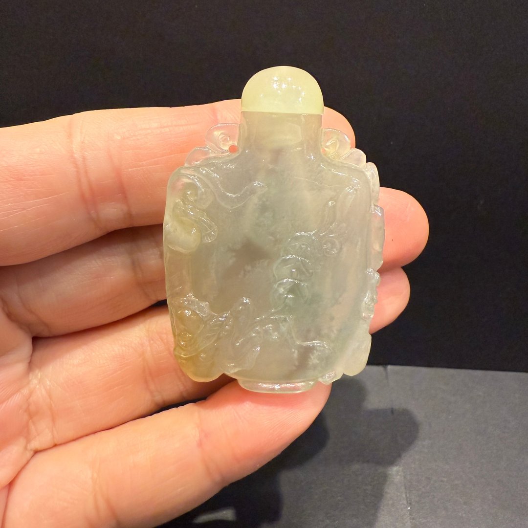 瀚玉珠宝 天然冰种翡翠 冰种黄翡鼻烟壶 冰种鼻烟壶 缅甸玉 - 其他 - 玉石 