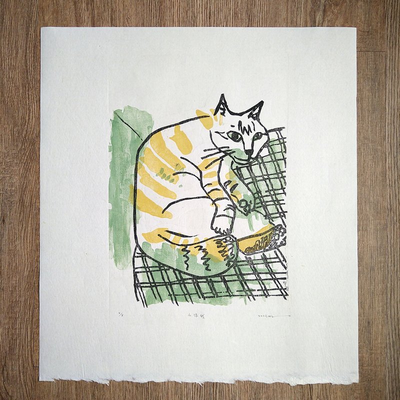 水印木刻/限量版画 - 小悠 - 海报/装饰画/版画 - 纸 白色