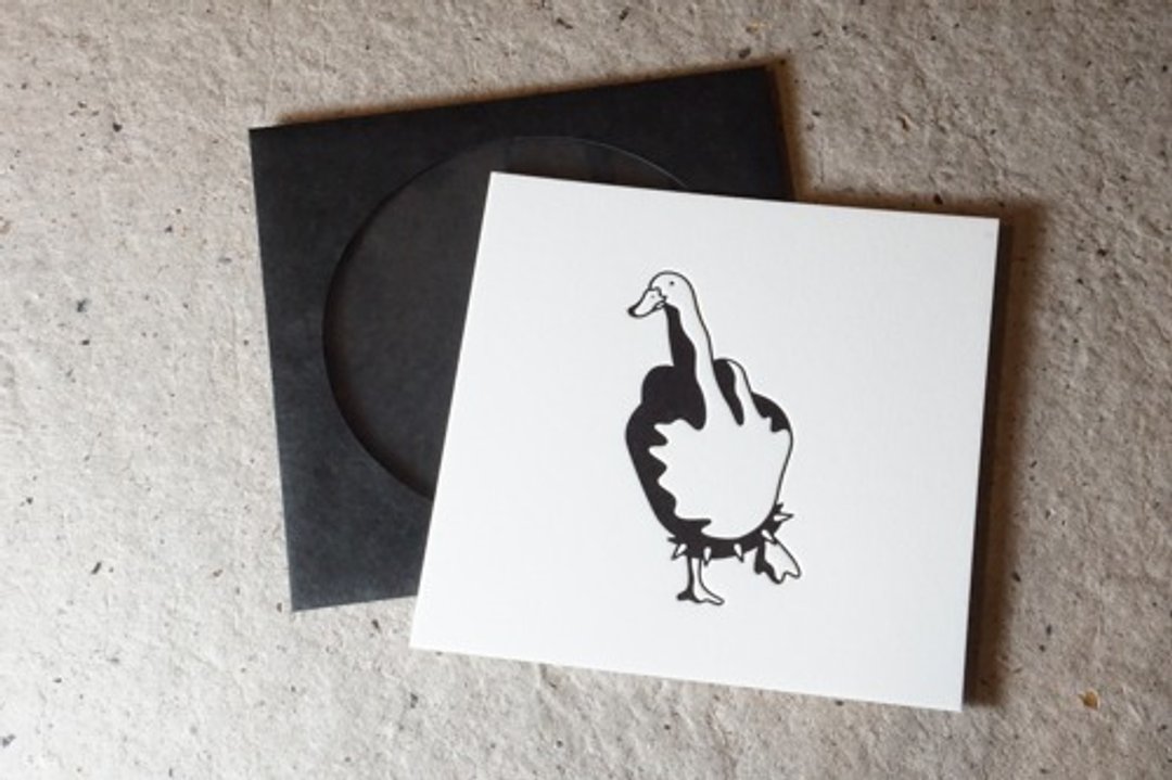 HOLE ART   DUCK YOU    -BLACK- - 卡片/明信片 - 纸 