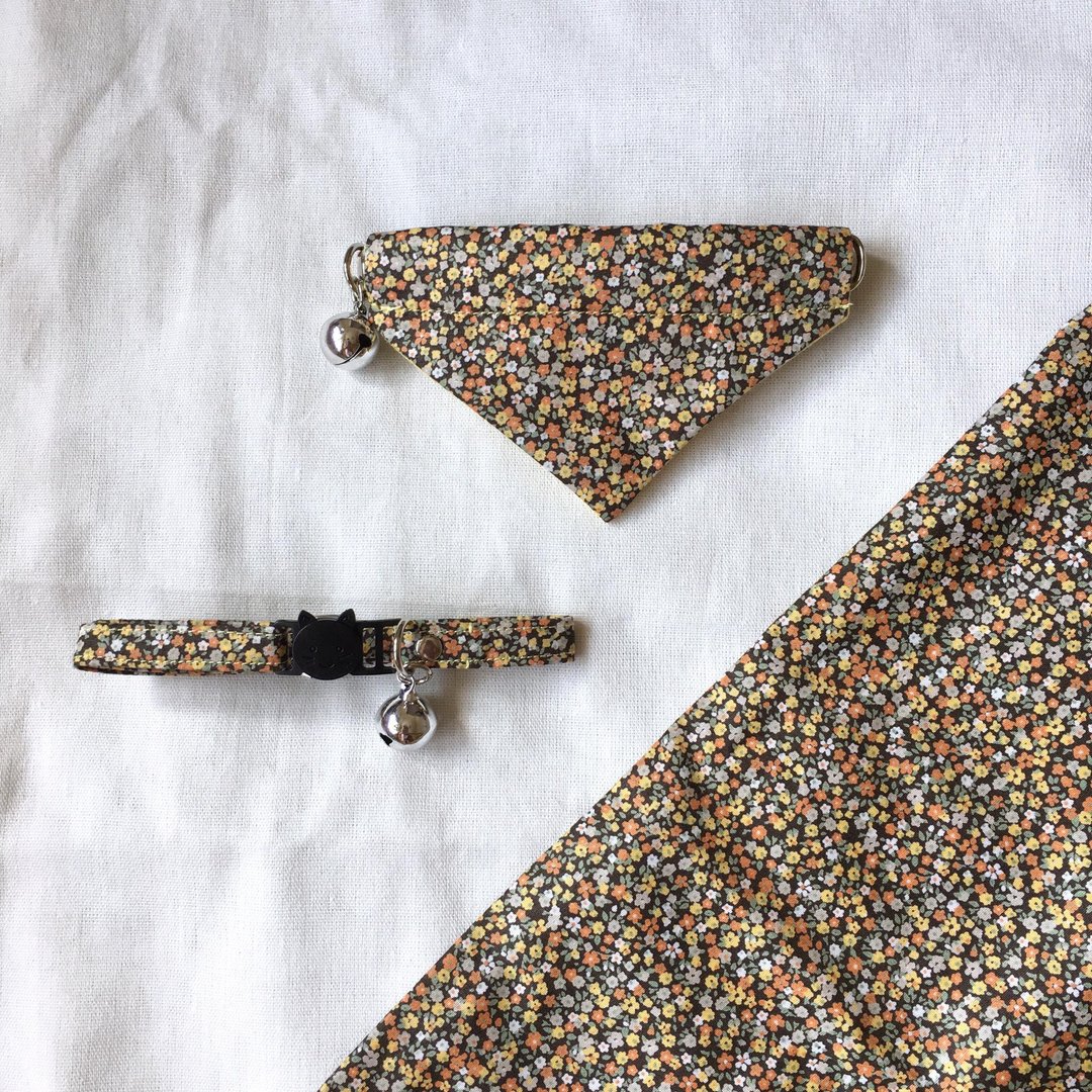 A-NI Collar for cats and dogs, flower model - 项圈/牵绳 - 棉 多色