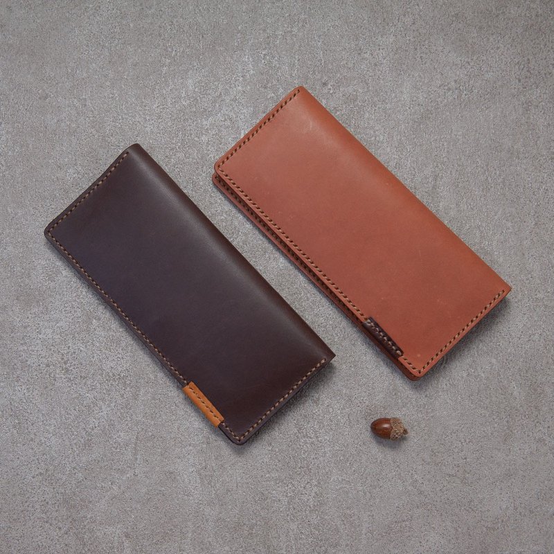 扁长夹 男用钱包 卡片皮夹 台中课程 歌剧院店 - 皮件 - 真皮 