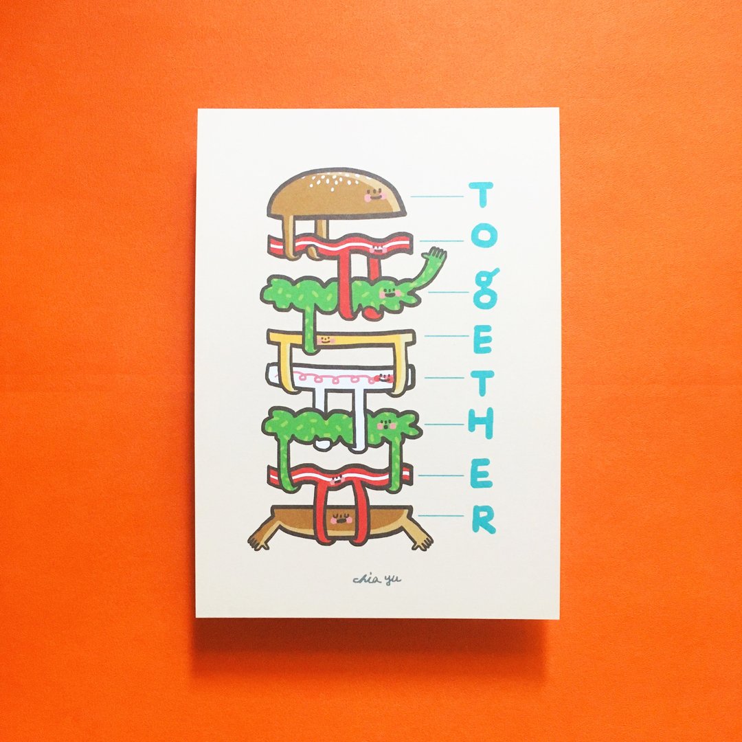 Together / 明信片 - 卡片/明信片 - 纸 多色