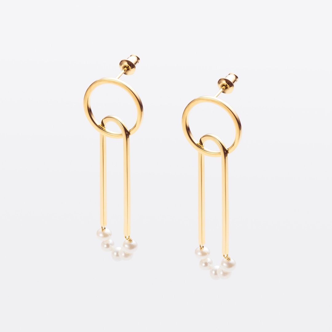 独特几何 / Ophelia earrings 一对 - 耳环/耳夹 - 其他材质 