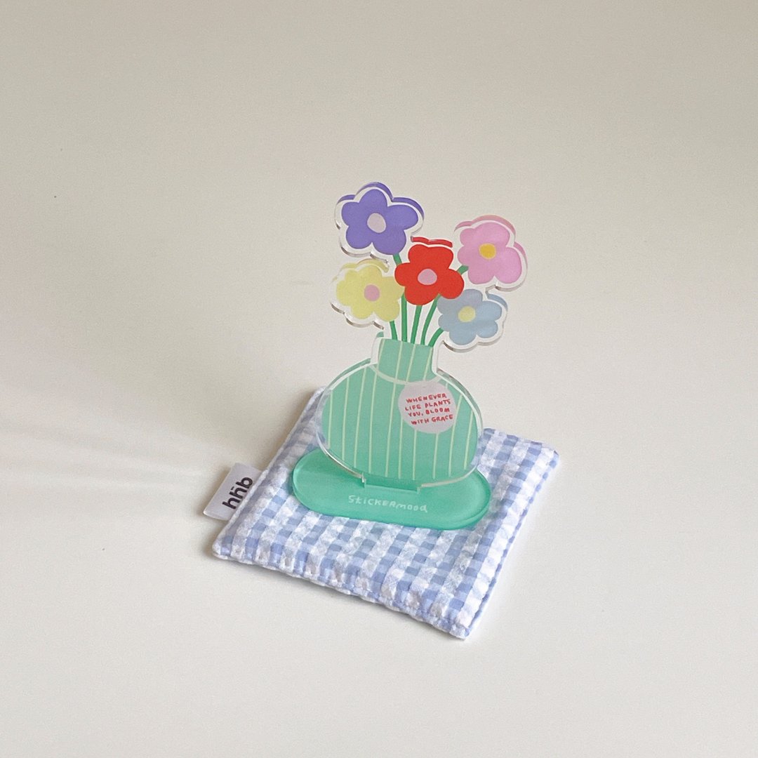 Flowers in a vase Acrylic Stand - 摆饰 - 其他材质 红色
