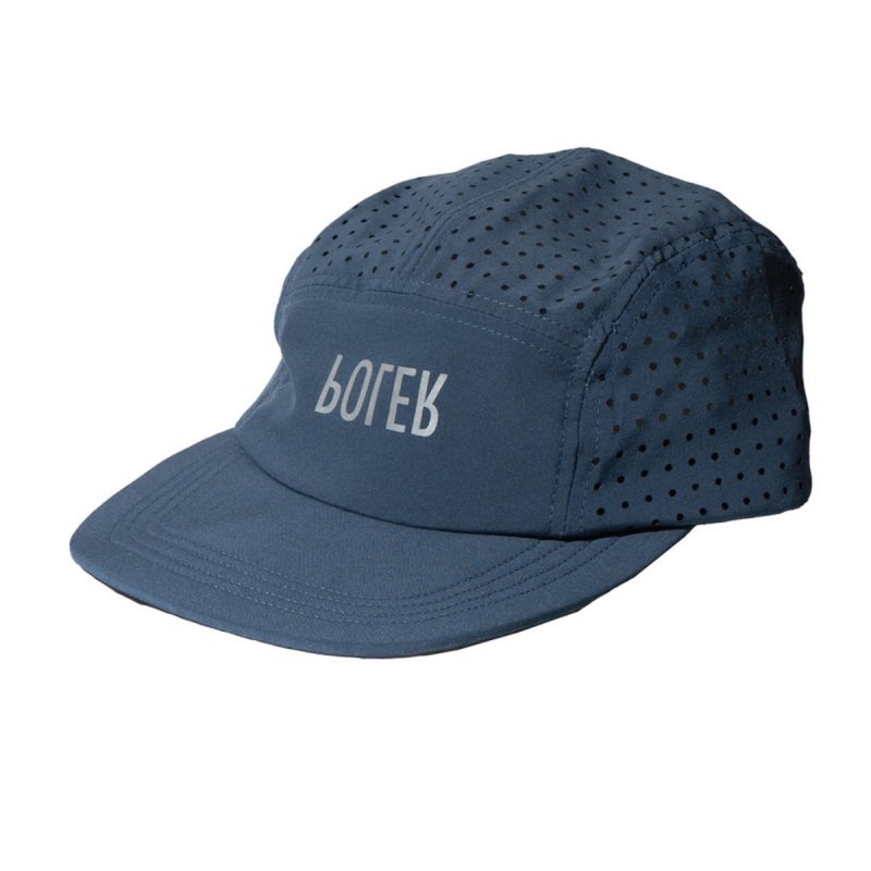 日本限定 POLER RELOP 2 DRY MESH 5PANEL CAP 网眼机能帽 蓝灰色 - 帽子 - 其他材质 灰色
