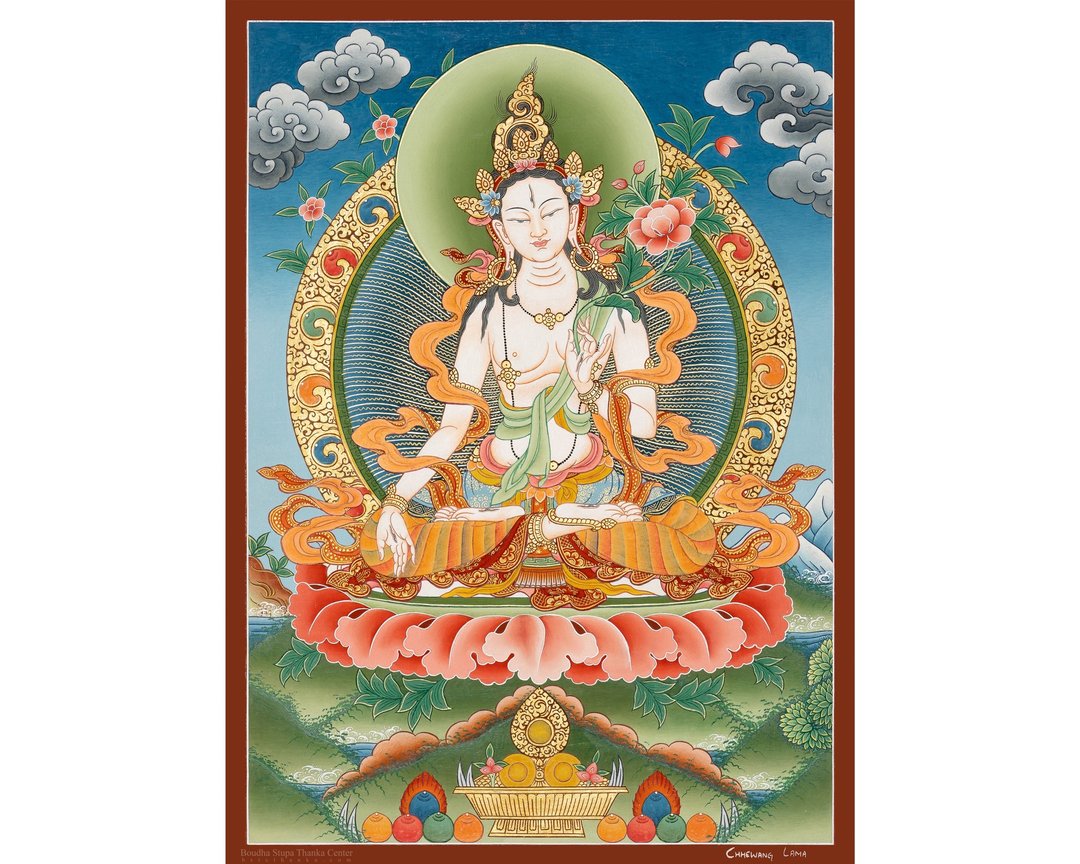 佛教白度母唐卡画 - 墙贴/壁贴 - 其他材质 多色