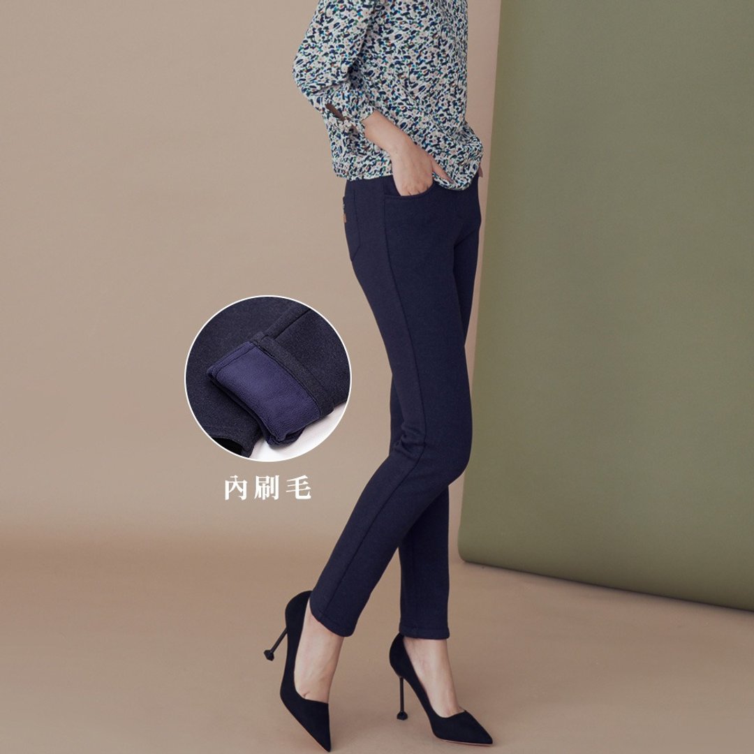 【MEDUSA】超保暖 内刷毛修身牛仔裤 (M-XL) | 女长裤 保暖刷毛 - 女装长裤 - 其他材质 蓝色