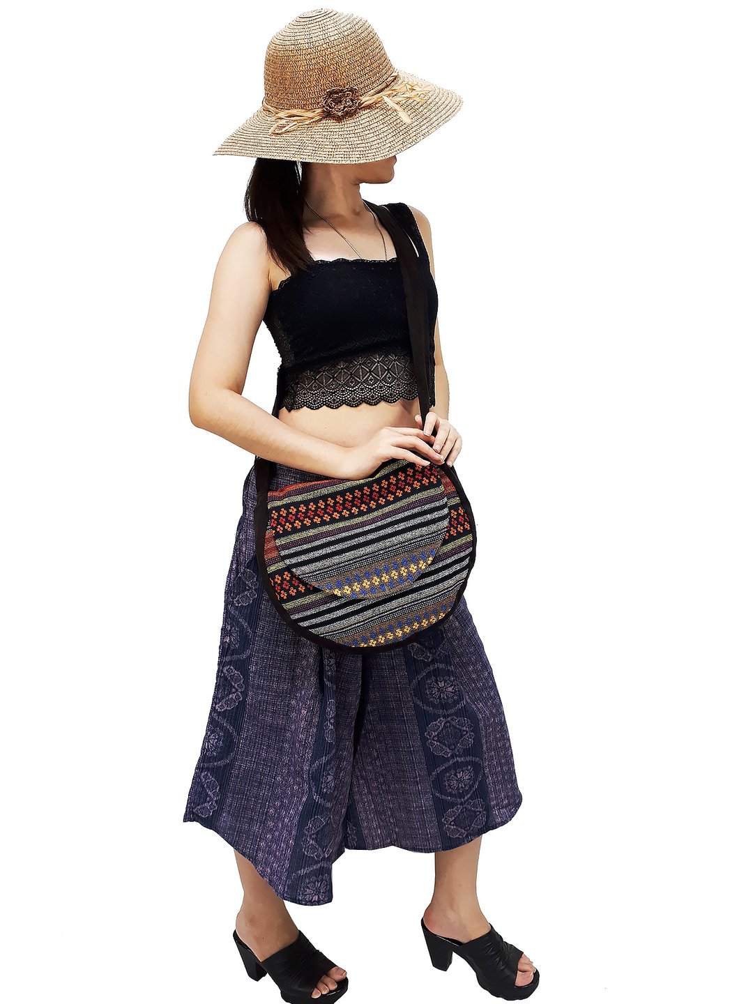 Handmade bag Woven Cotton Bag Women bag Shoulder bag Crossbody Bag Colorful - 其他 - 棉．麻 橘色