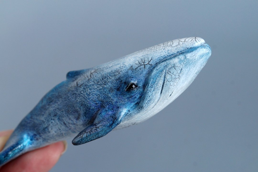 Fantasy humpback whale figurine - 摆饰 - 其他材质 蓝色