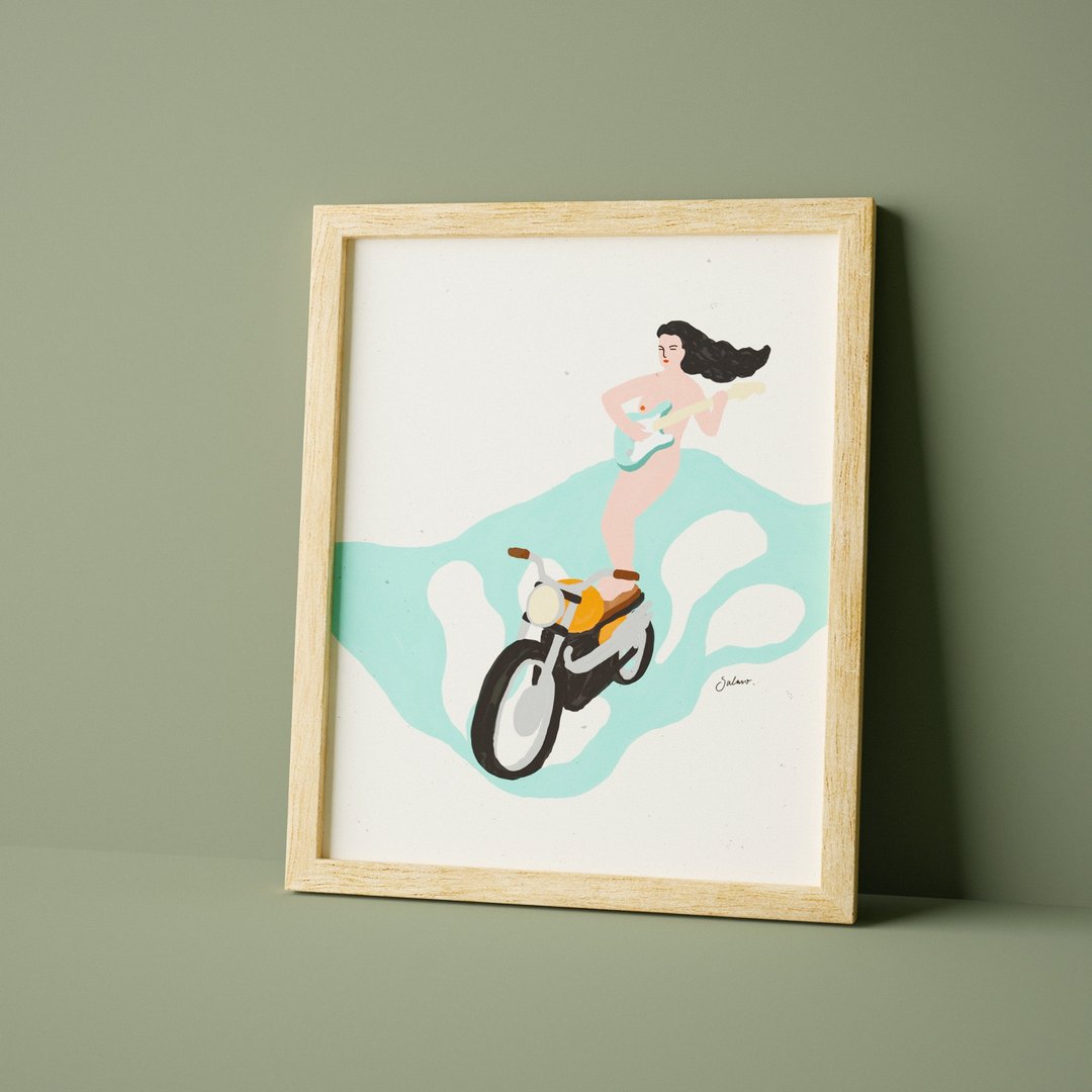 Salmo - Ride the Waves - 印刷画/挂画/海报/Print - 海报/装饰画/版画 - 纸 卡其色