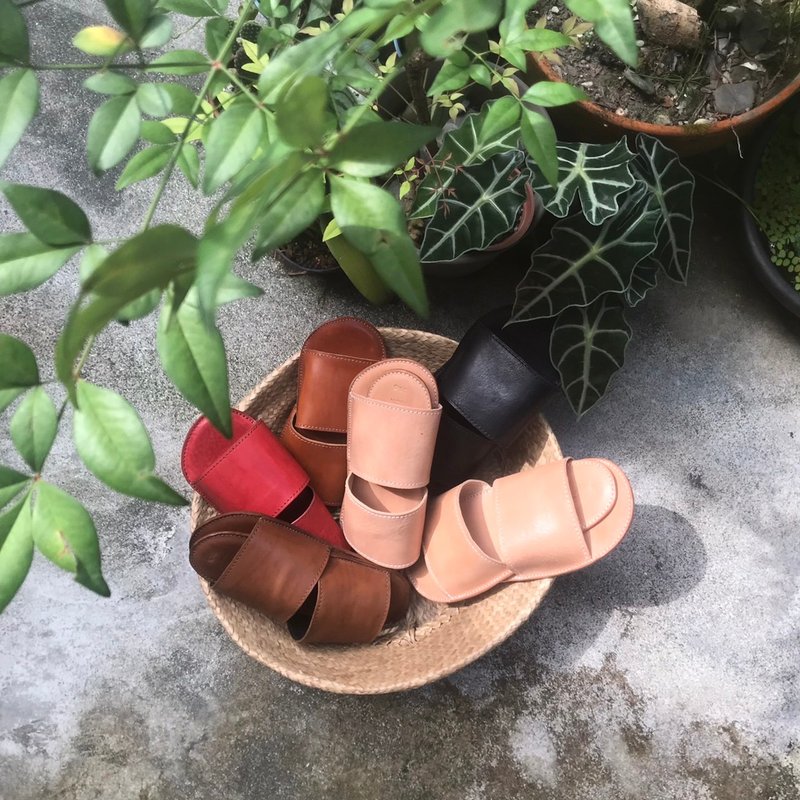 figure21 室内皮拖 - 室内拖鞋 - 真皮 