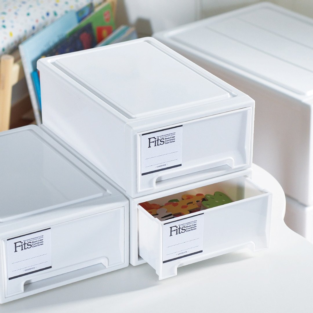 日本天马 Fits MONO纯白系随选18.4宽单层抽屉收纳箱-3入 - 收纳用品 - 塑料 白色