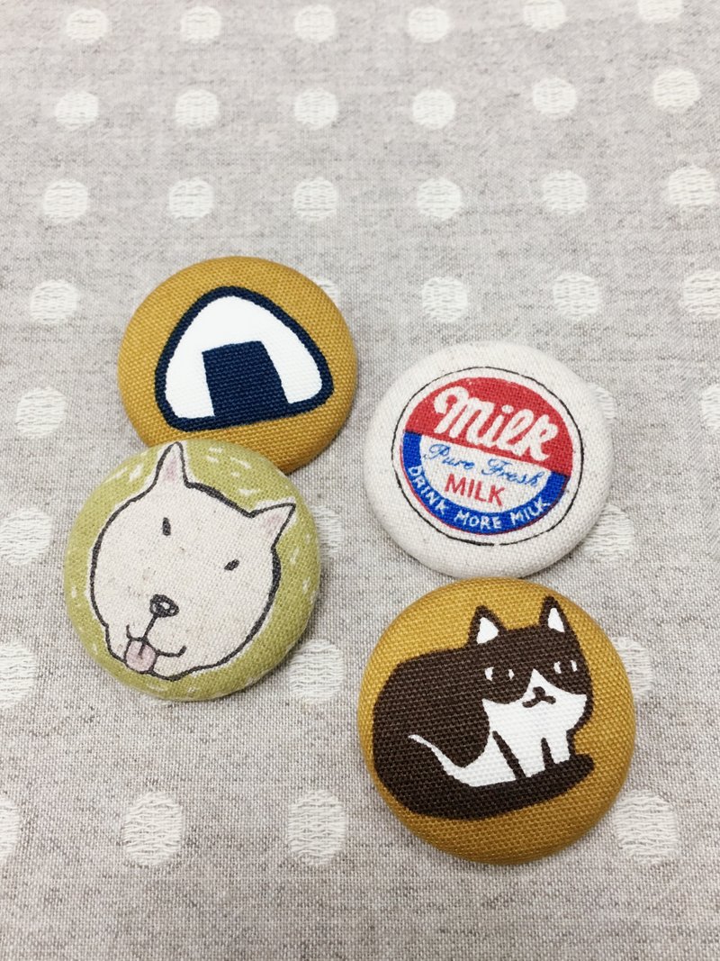 布制小徽章 - 胸针 - 棉．麻 多色