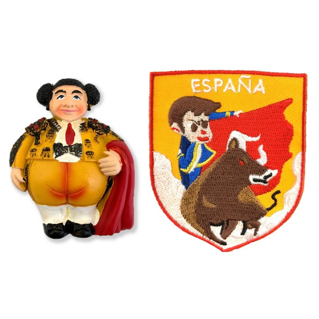 西班牙胖胖斗牛士电箱装饰+西班牙 斗牛士 ESPANA烫布贴【2件组】 - 冰箱贴/磁贴 - 橡胶 多色