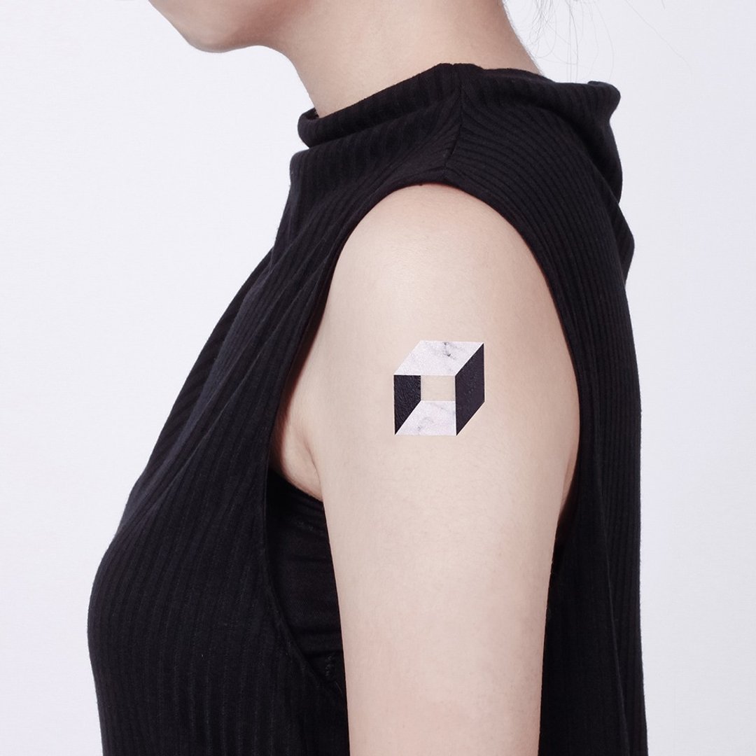 Surprise Tattoos / 极简云石 刺青 纹身贴纸 - 纹身贴 - 纸 白色
