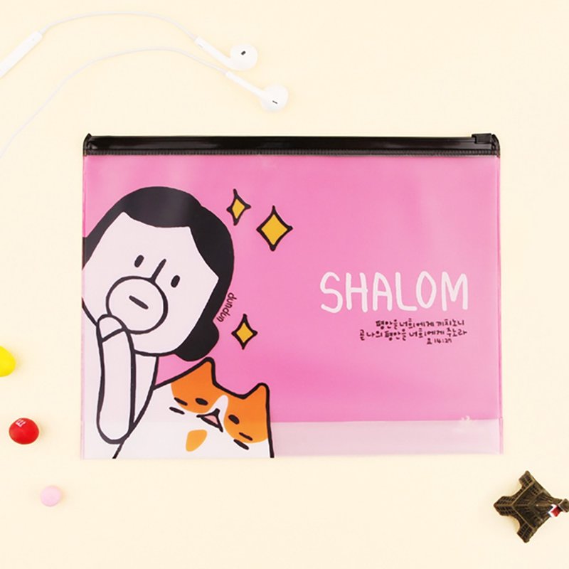 Hello DunDun 哈啰登登系列 L号PVC收纳包01.Peace - 化妆包/杂物包 - 塑料 