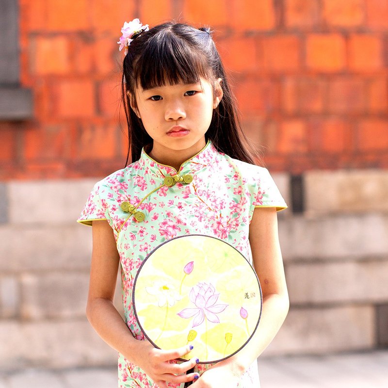 儿童旗袍 古风 四季款 含苞待放 - 旗袍 - 棉．麻 多色