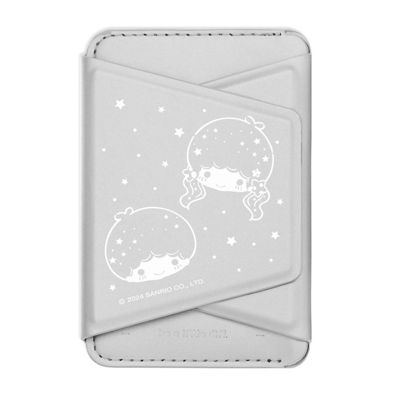 Riche MagSafe 双星仙子50周年 KIKI LALA 星河 银色支架磁吸卡包 - 手机座/防尘塞 - 人造皮革 银色