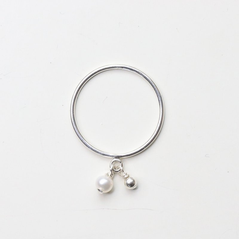 重拾。纯真 | 纯银线戒 - 戒指 - 纯银 白色