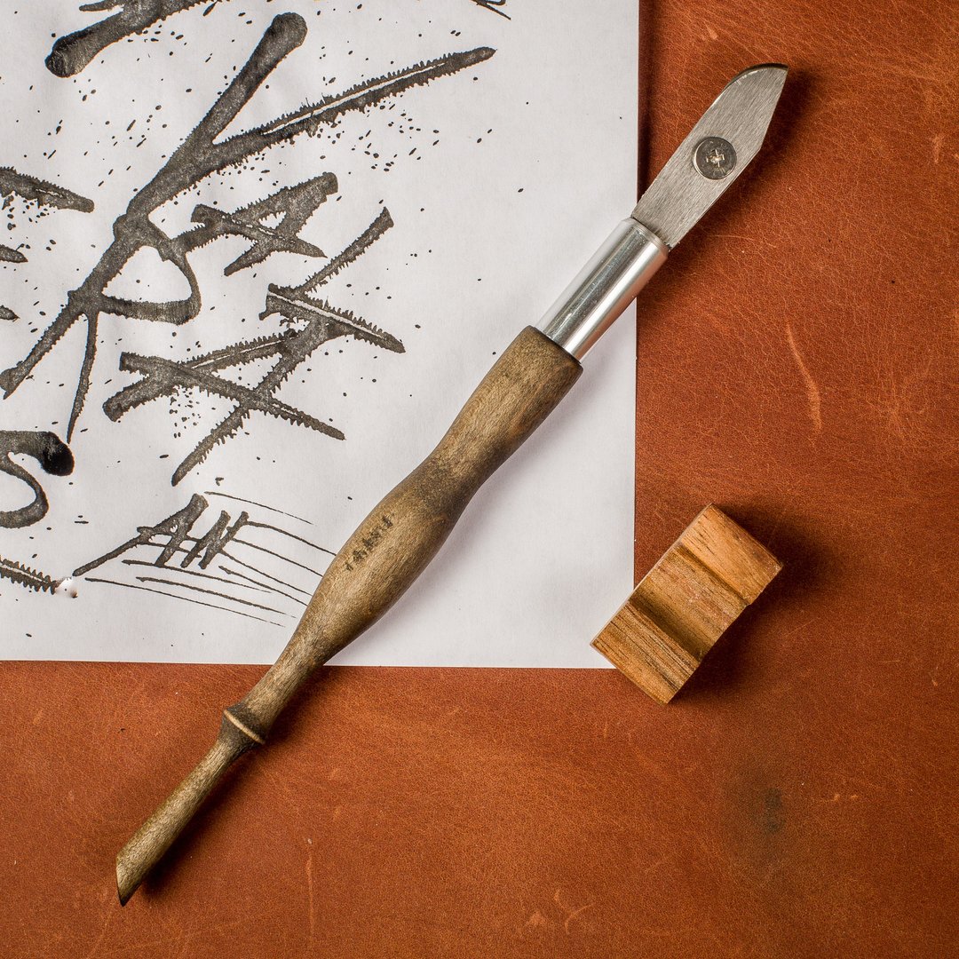 手作绘画笔，适合展现个人风格的书写／硬质系列／不锈钢 - 蘸水笔 - 其他金属 银色