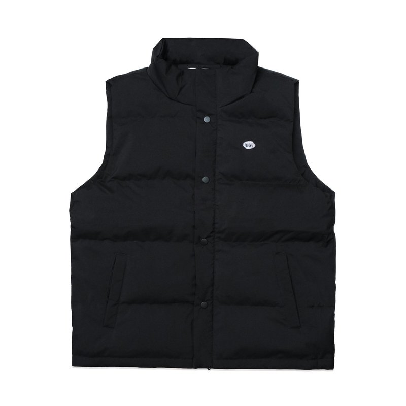 KAIKAI - ReBorn - Logo高领拉链羽绒背心 - 男装背心 - 羽绒 黑色