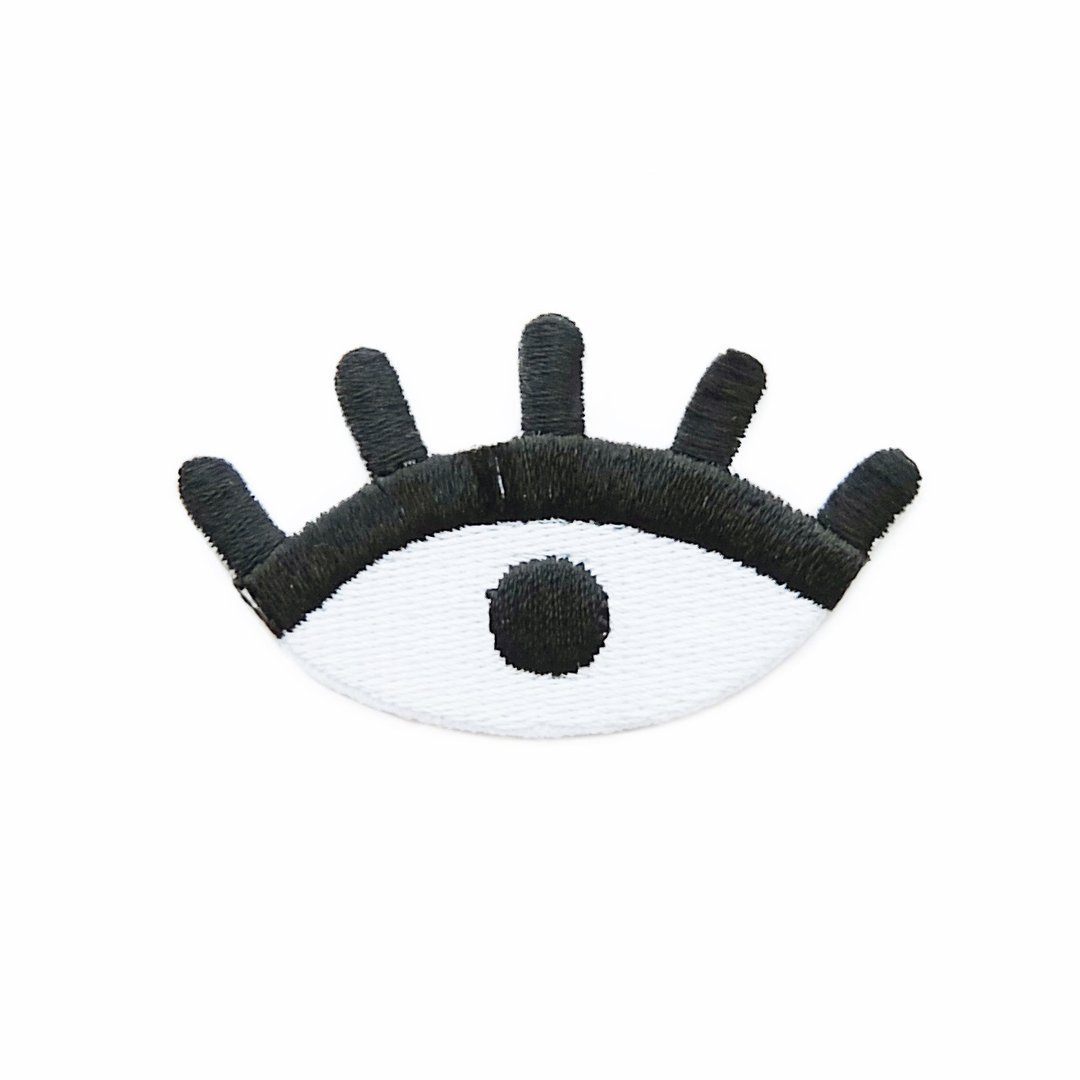 Pop eye - embroidered patch - 徽章/别针 - 绣线 白色