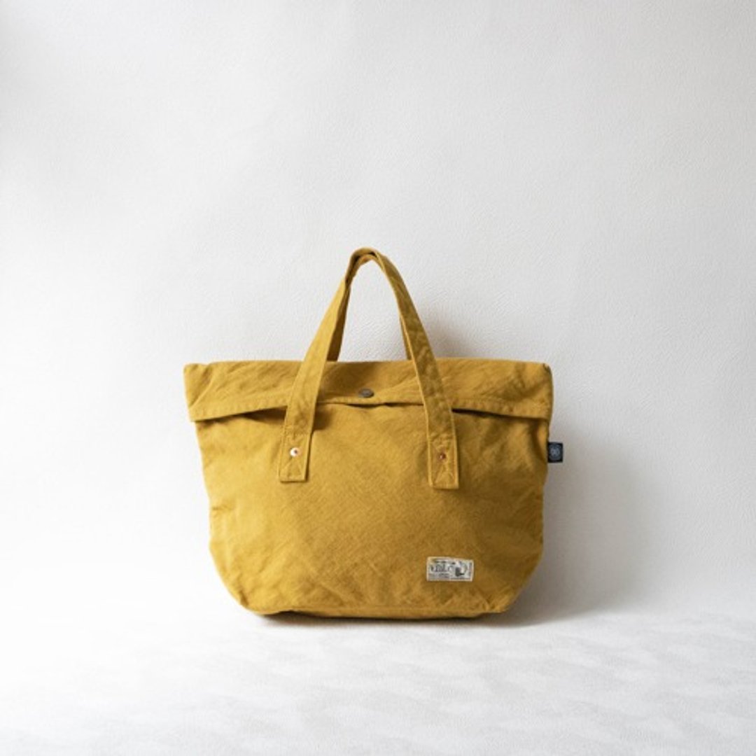 Fly Bag [Mustard] (VC-22) - 手提包/手提袋 - 棉．麻 黄色