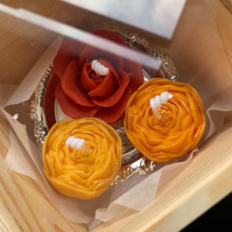 花花世界蜡烛礼物木盒 - 蜡烛/烛台 - 蜡 