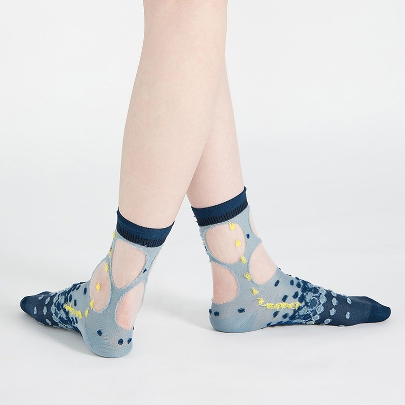 红目鲢 3/4袜 - 袜子 - 其他材质 蓝色