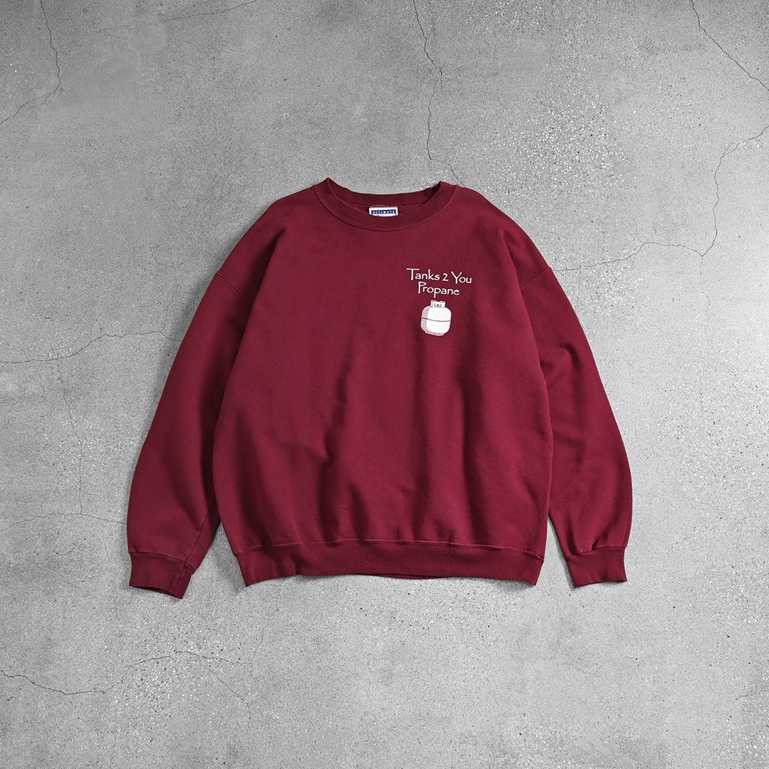Vintage 大学Tee / 大学踢、古着大学T、大学t、卫衣、古着上衣 - 男装上衣/T 恤 - 棉 红色