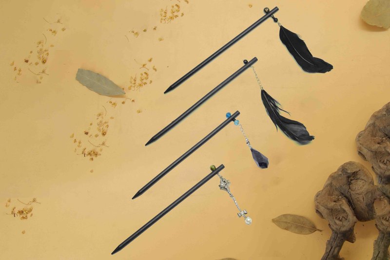 样品库存特价清仓/原创新中式高级感古风流苏步摇木头木质发簪子 - 发饰 - 木头 多色
