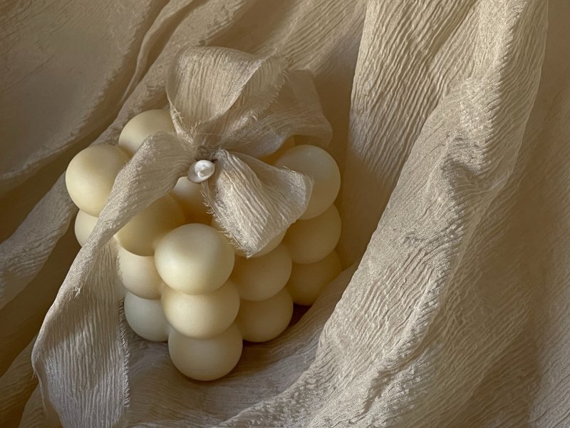 灵数治愈蜡烛系列- 222幸运机会 - 蜡烛/香氛/手工皂 - 精油 白色