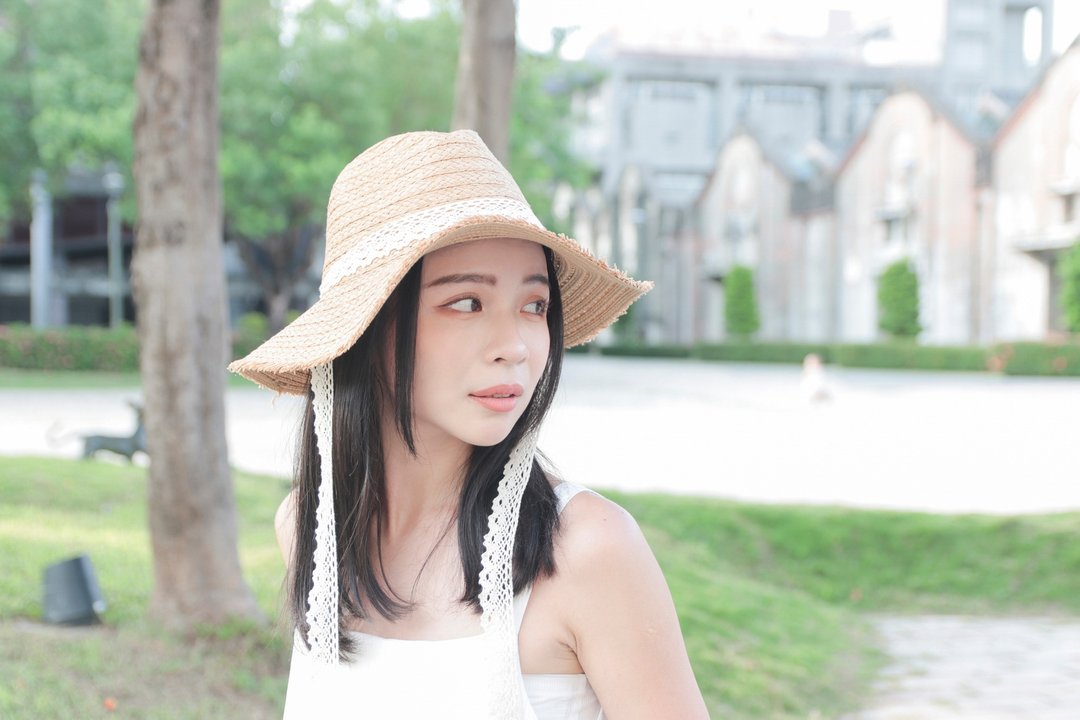 Unni真爱缎带帽-编织帽 遮阳帽 帽子 登山帽 防晒 草帽 straw hat - 帽子 - 植物．花 卡其色