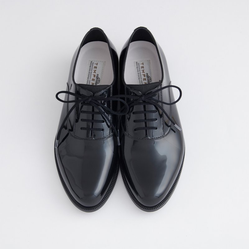 晴雨两用 黑色绑带牛津 雨鞋 PVC OSTERA (BLACK) PVC OXFORD LAC - 雨鞋/雨靴 - 防水材质 黑色