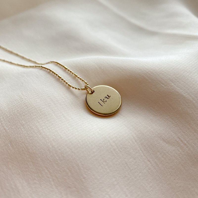 【定制化礼物】说说话-刻字黄铜项链 - 项链 - 铜/黄铜 金色