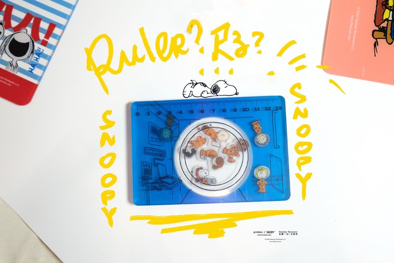 【Pinkoi x SNOOPY】SNOOPY RULER -史努比趣味弹跳尺 太空船 - 其他 - 压克力 蓝色