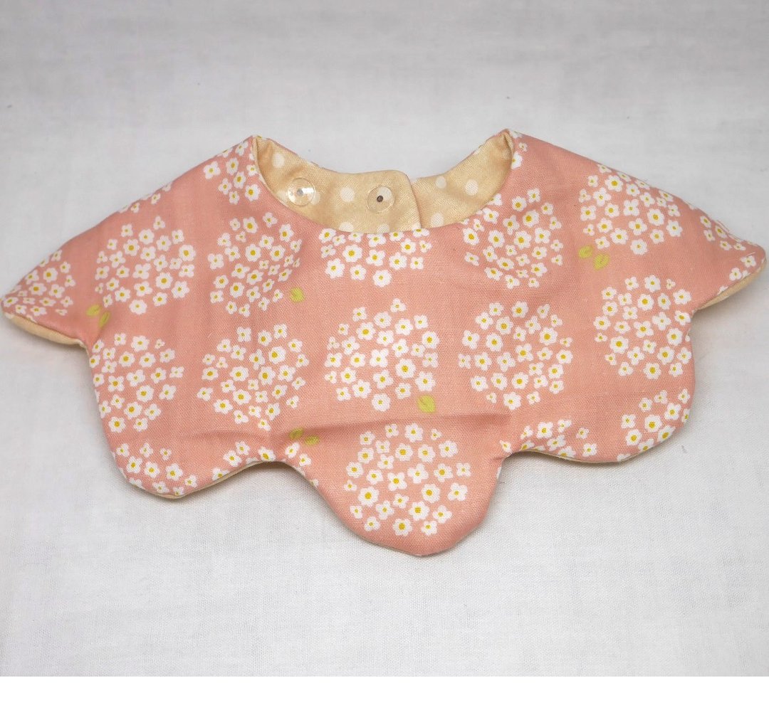 Japanese Handmade 8-layer-gauze 360 circle bib/flower type - 围嘴/口水巾 - 棉 粉红色