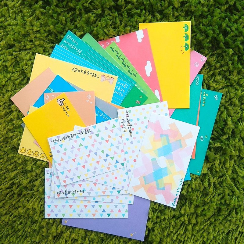 花大鼻文字part1小小卡(35入) - 卡片/明信片 - 纸 多色