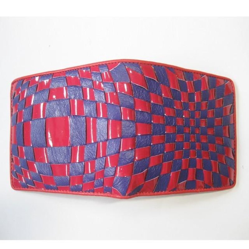 Intre Middle Wallet <Red Enamel x Purple> - 皮夹/钱包 - 真皮 
