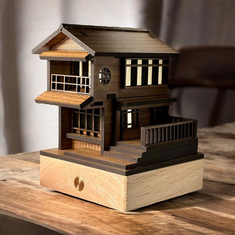 【海之京都-翼宿三/伊根舟屋】床头灯/桌面摆件/USB/送小船 - 灯具/灯饰 - 木头 咖啡色