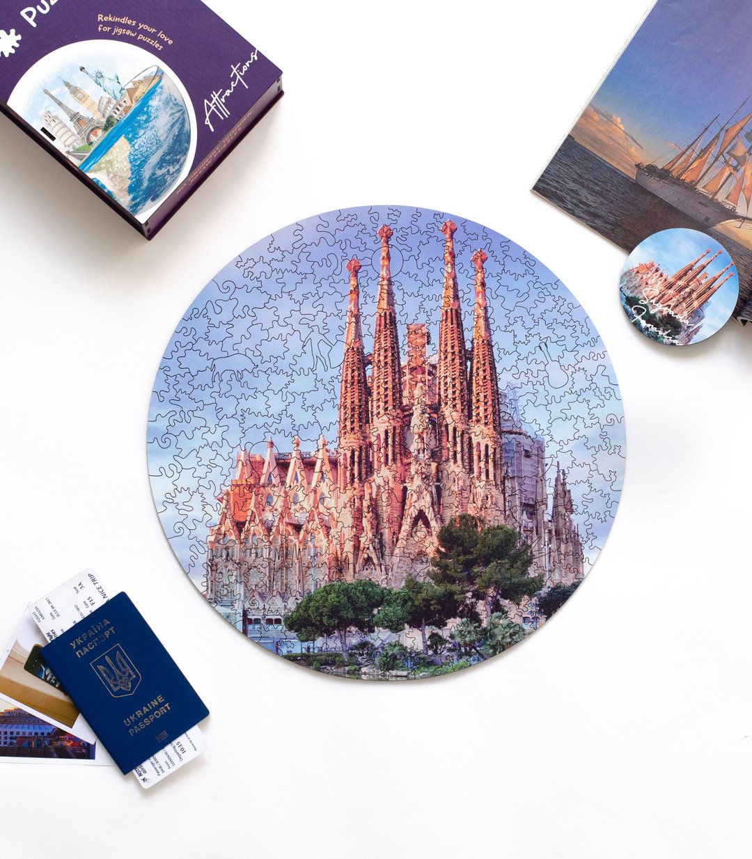 Wooden Jigsaw Puzzle Adult, Puzzles Sagrada Familia, Relaxing Unique Game - 拼图 - 木头 