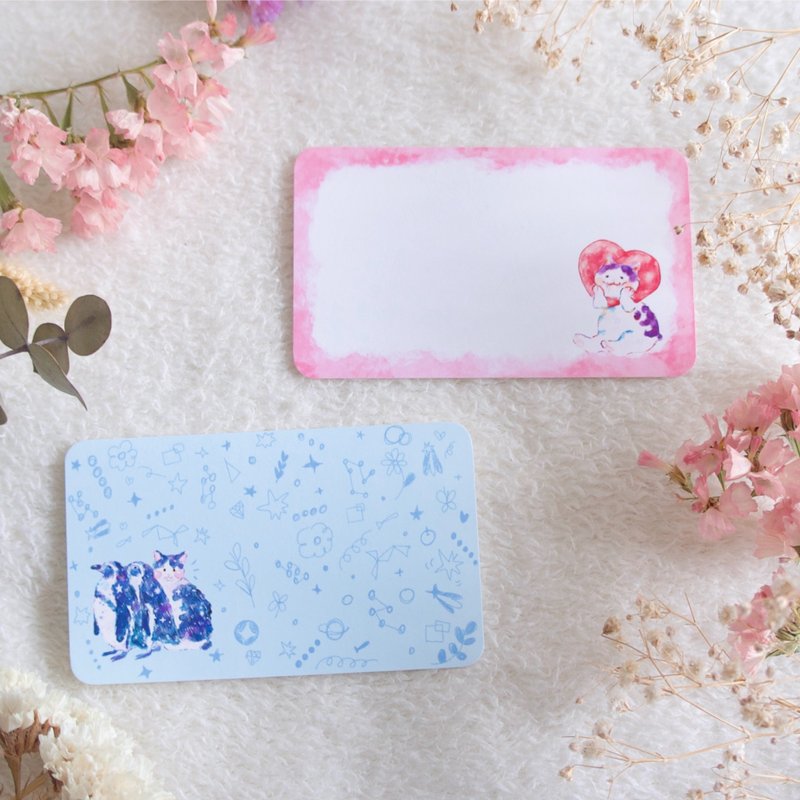 猫咪留言卡 - 卡片/明信片 - 纸 