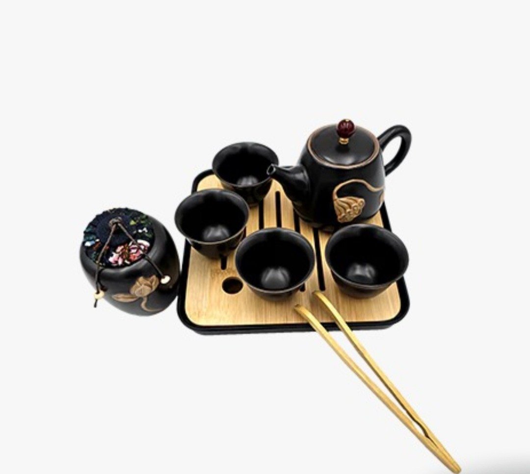 日式黑陶茶具套装 - 其他家具 - 陶 黑色