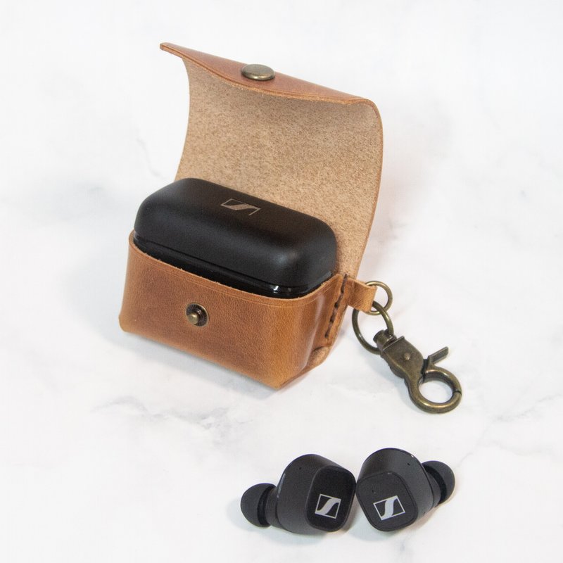 Sennheiser CX 400BT无线蓝牙耳机手工皮革保护套 - 耳机 - 真皮 多色