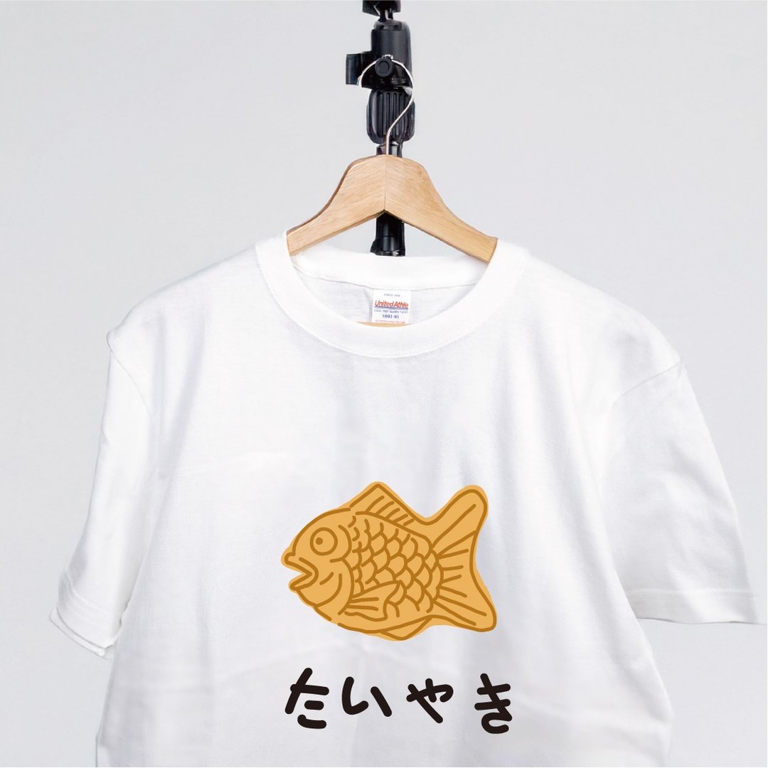 鲷鱼烧 T-shirt | 手绘插画 | 绢印 | A027 - 女装 T 恤 - 棉 多色